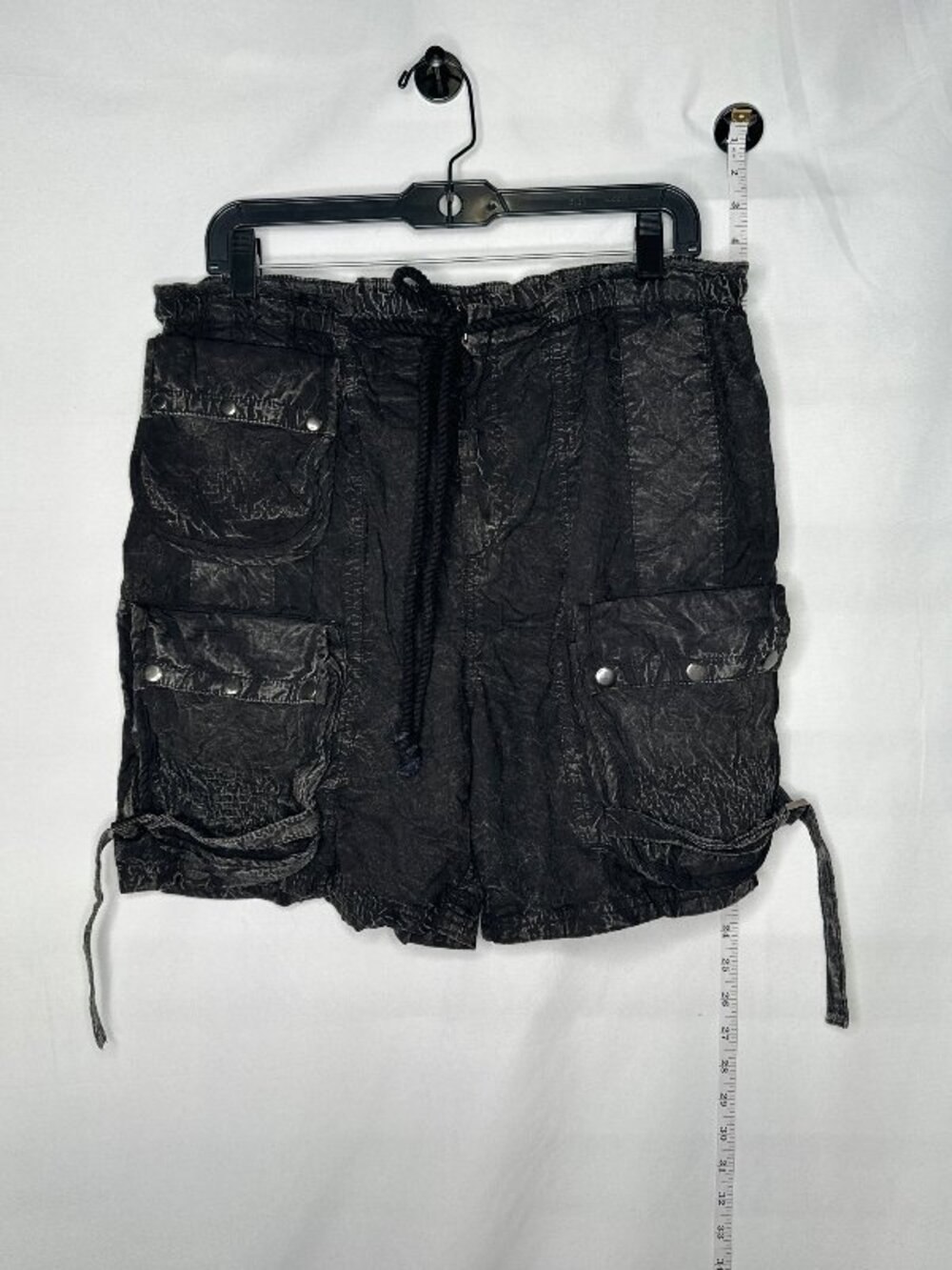 Free People moon bay parachute  Acid Wash Cargo Drawstring Shorts S Cargo